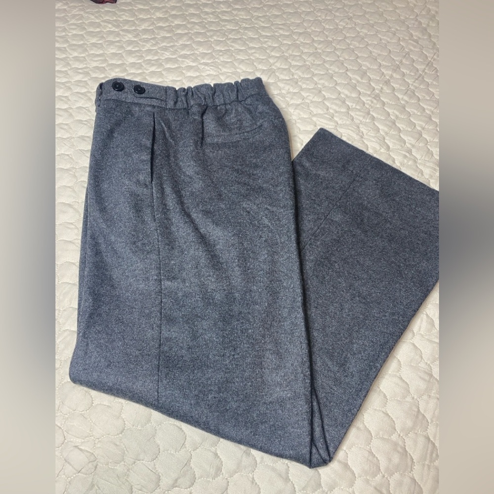 NWT Banana Republic  Wide Leg  Wool Blend Lined  Flat Front Pants Petite 8